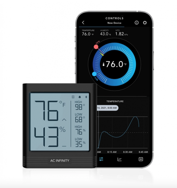 CLOUDCOM B2, SMART THERMO-HYGROMETER WITH DATA APP, INTEGRATED SENSOR PROBE